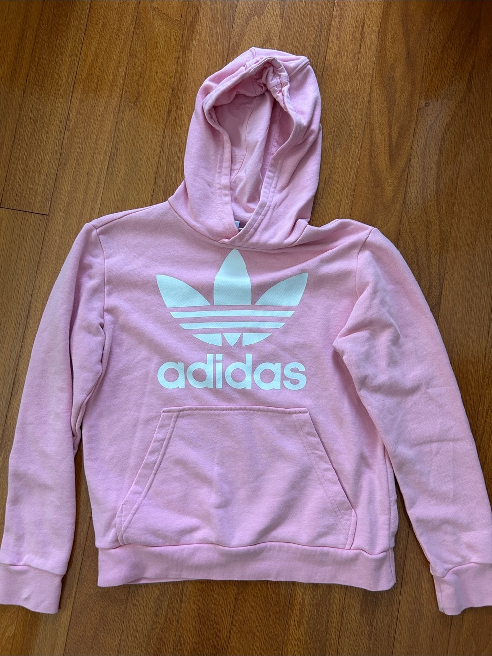 adidas Pink Trefoil Hooded Sweatshirt